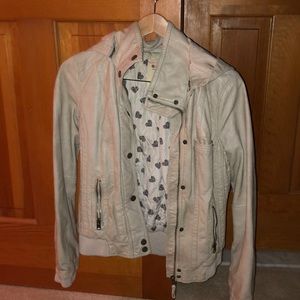 garage tan leather jacket